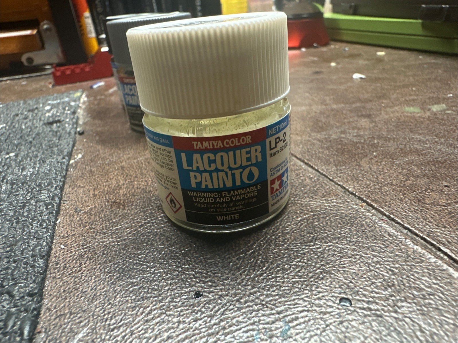 tamiya .33 oz lacquer paints Lot Of 9 Bottles : Flat Clear, Black, Flesh, Silver