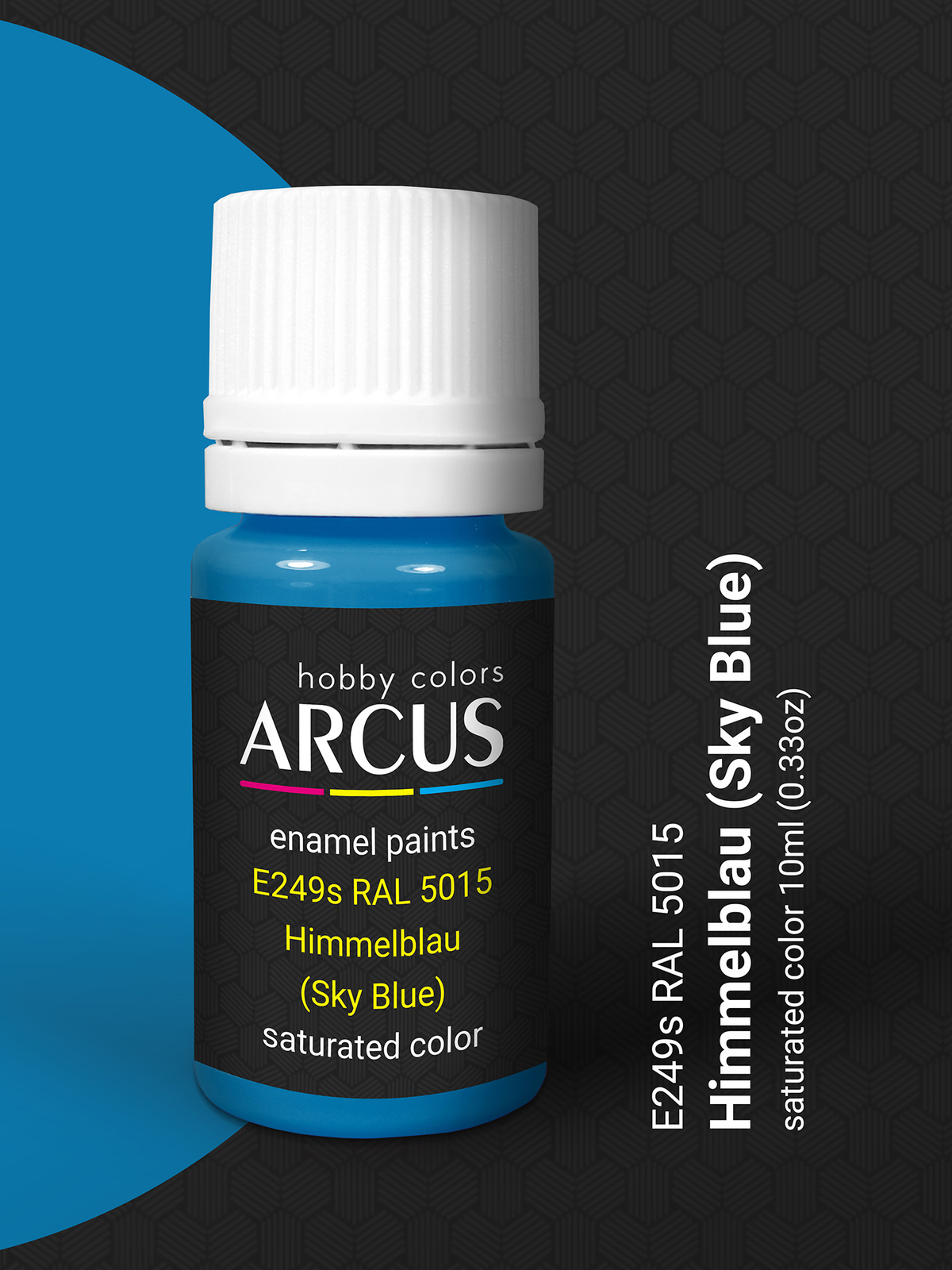 Arcus 249 Enamel paint PSU Ukraine (Sky Blue) Saturated color 10ml