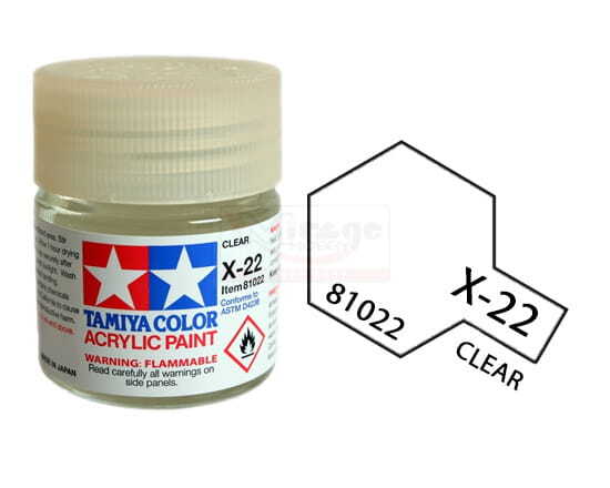 Tamiya Acrylic Paint 81022 X-22 Gloss Clear Varnish 23ml