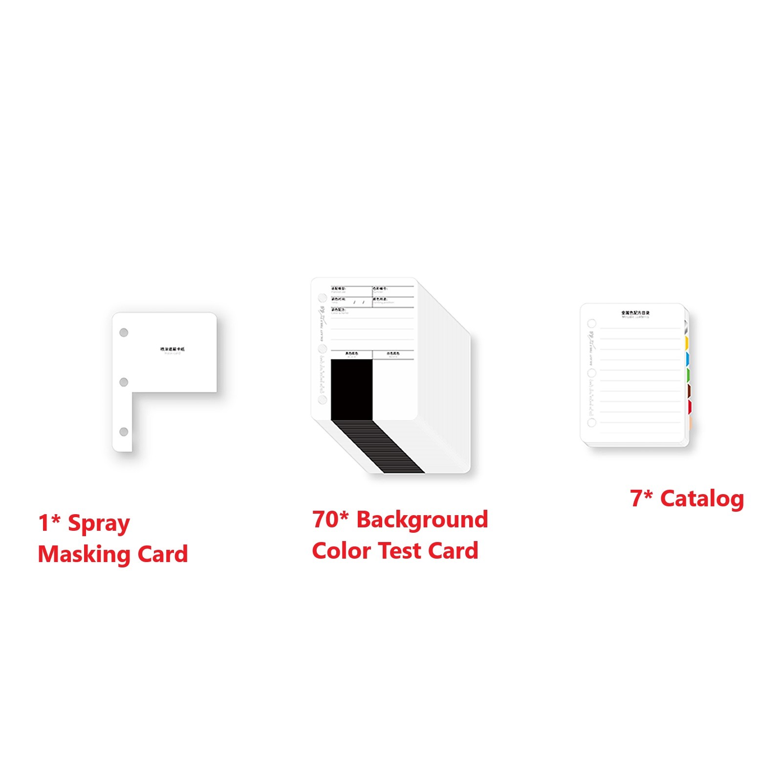 Model Paint Paper Background Color Test Card Kit For Cardboard Masking Tool