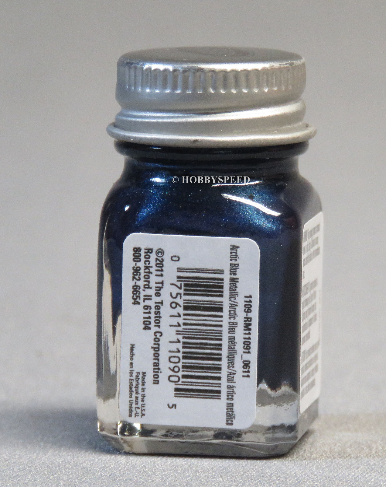 TESTORS PAINT ARCTIC BLUE METALLIC ENAMEL 1/4oz JAR plastic model car TES1109