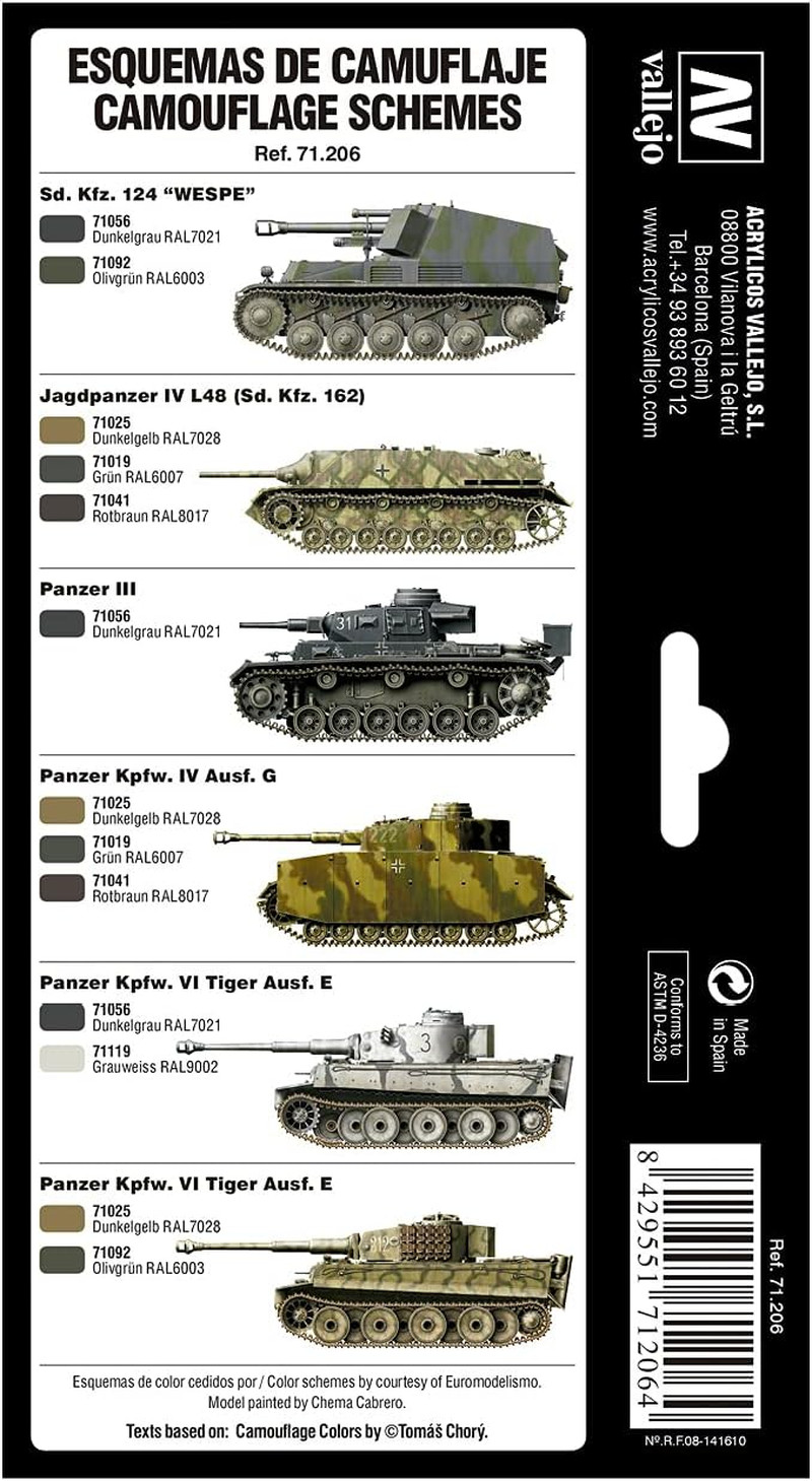 – German Colors 1940-1945 Acrylic Paint Set | Model Air | AFV Color Series Kit f