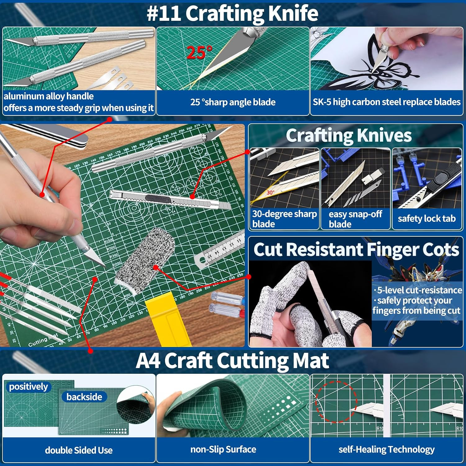 75Pcs Modeler Basic Tools Craft Set, Hobby Modeling Tools for Gundam Model Car A