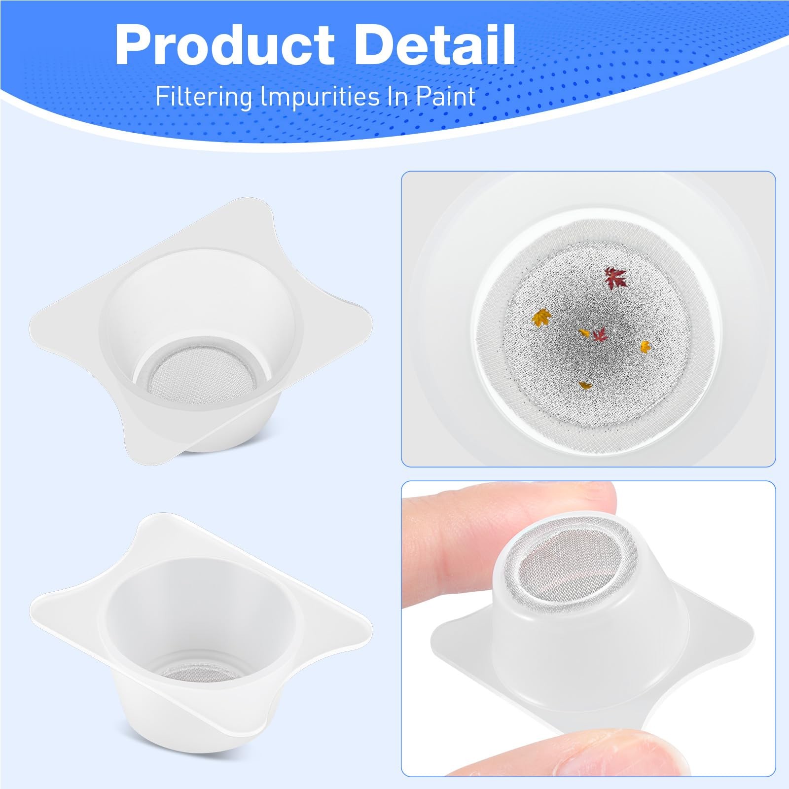 2 Pcs Airbrush Filter Cup PP Strainer Filters Accessories for Paint Airbrush