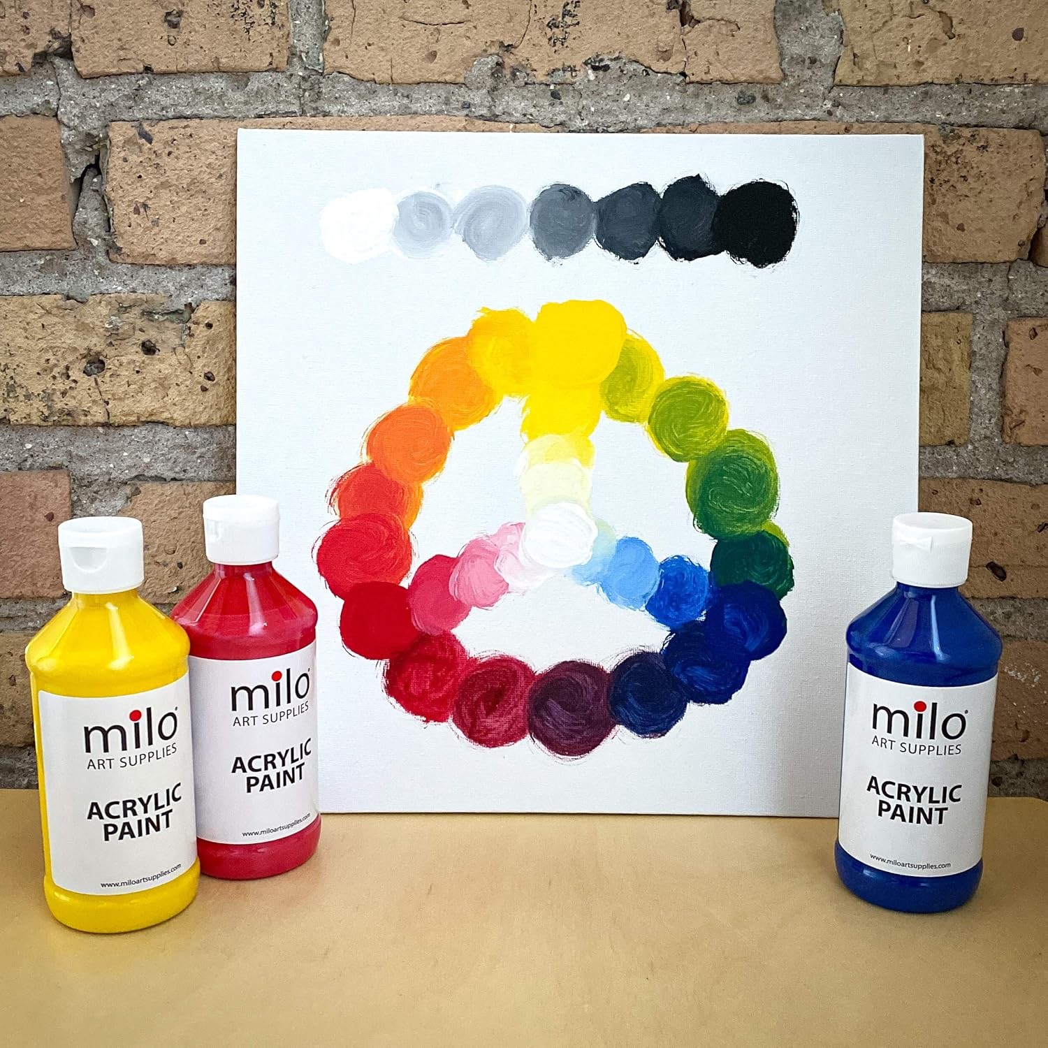 Acrylic Paint Set of 8 Colors | 8 oz Bottles | Student Primary Colors Acrylics