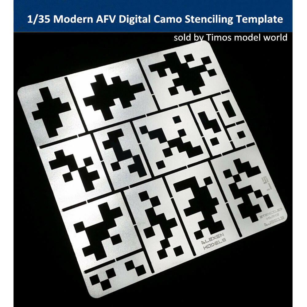 1/35 Modern AFV Digital Camo Stenciling Template Model Building Tool AJ0013