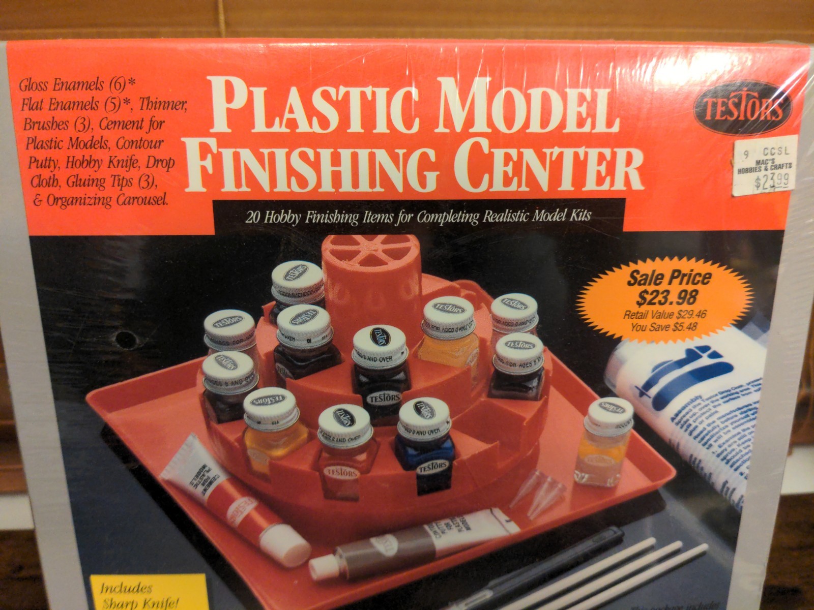 Testors Plastic Model Finishing Center Kit 9172 1990 The Testor Corp Rare Sealed