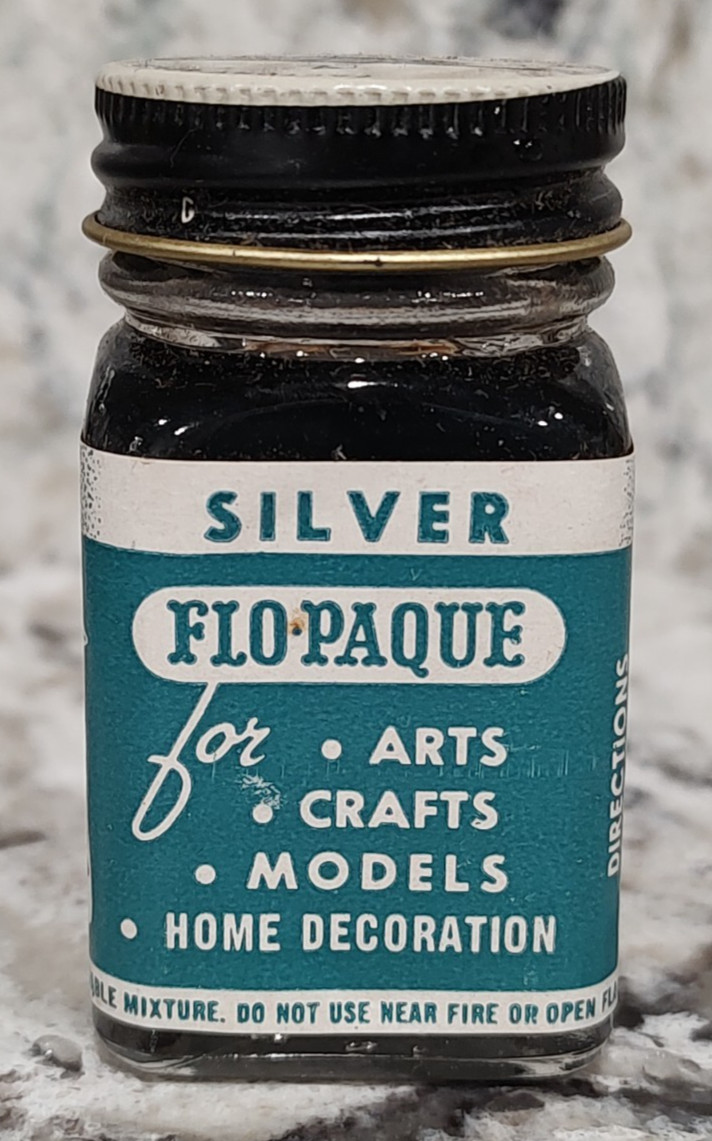 FLOQUIL / FLO PAQUE MODEL and HOBBY PAINT – 1 oz OUNCE – SILVER