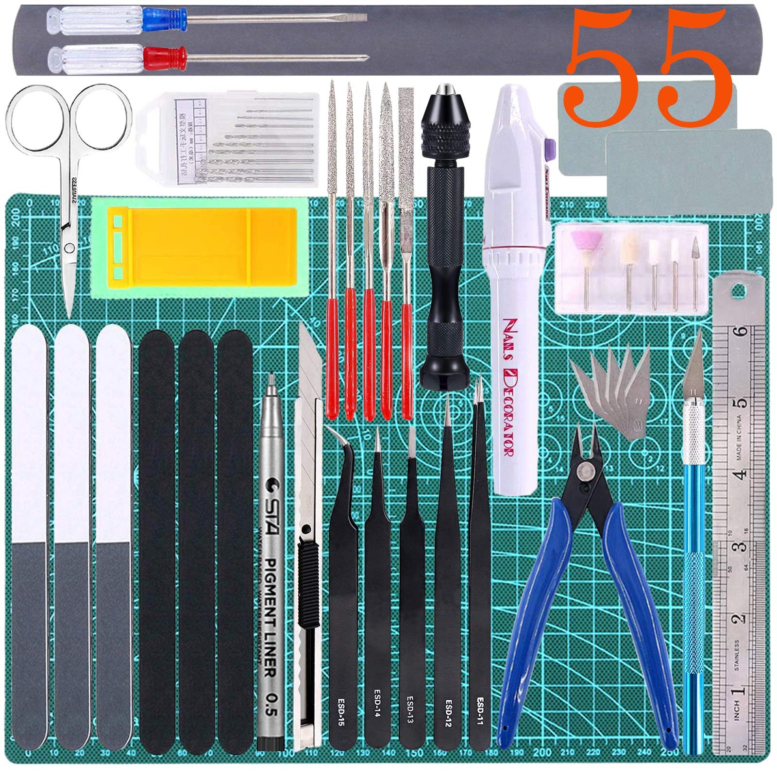 Qovydx 55Pcs Gundam Model Tools Kit Gunpla 55pcs Tool