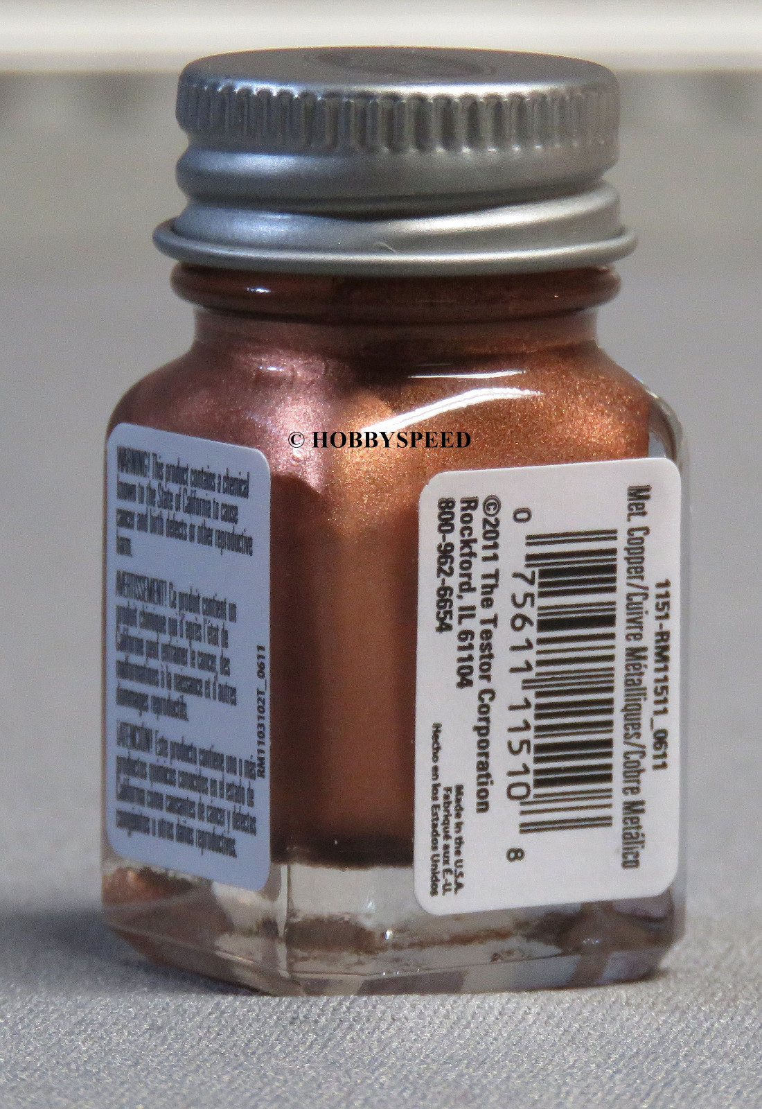 TESTORS PAINT METALLIC COPPER ENAMEL 1/4oz JAR plastic model car TES1151 NEW