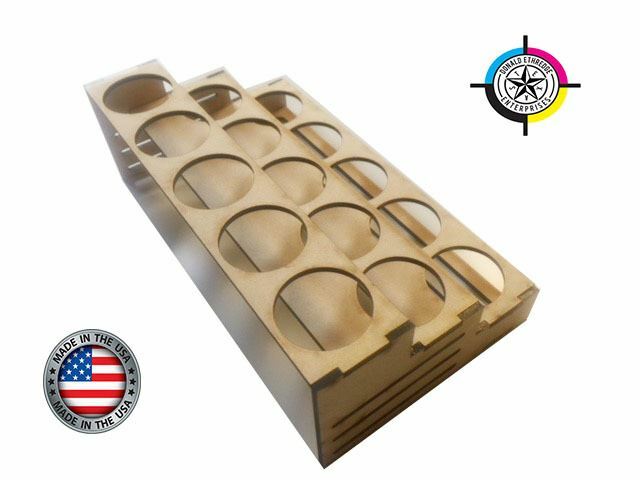 Wood Econoline Paint Bottle Rack Organizer for AK / Tamiya 10ml / Craft paints (