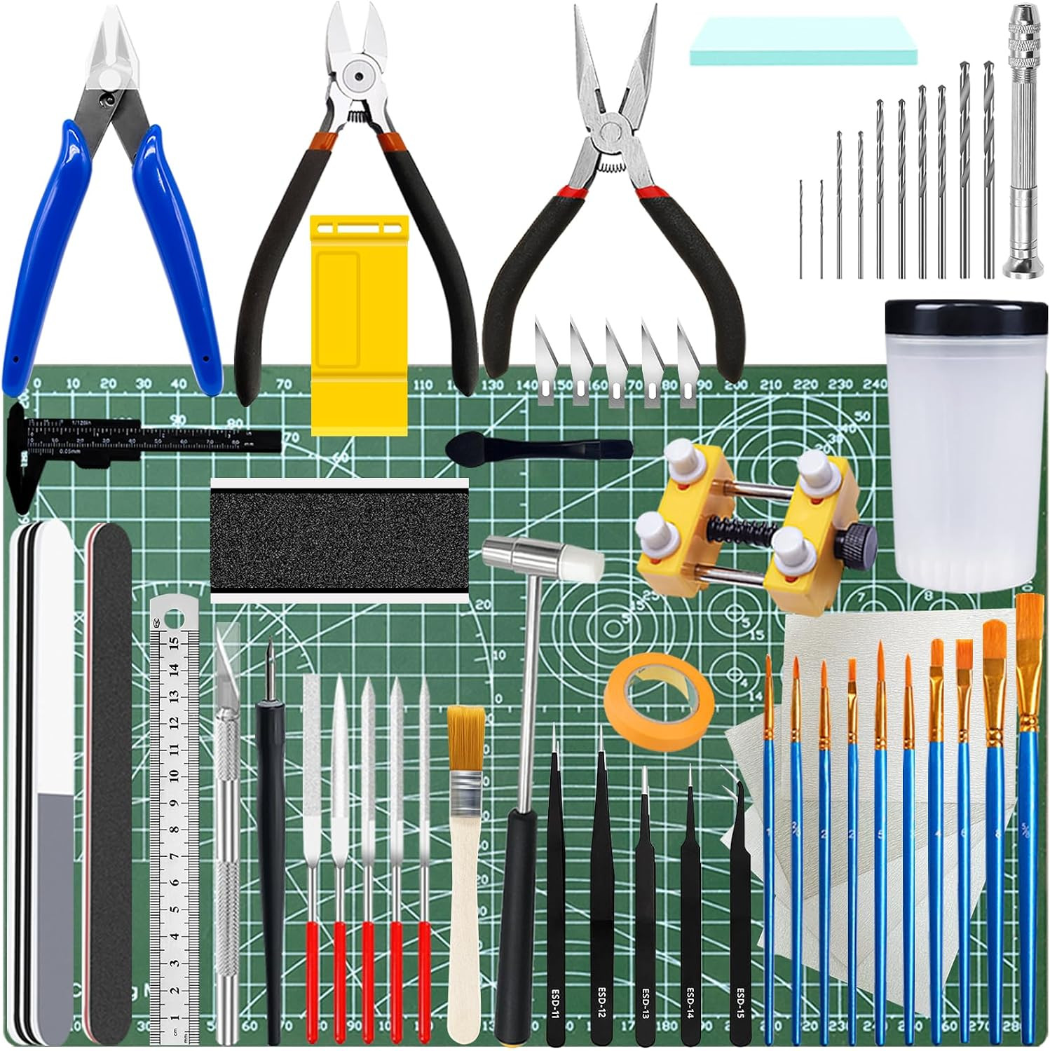 64Pcs Modeler Basic Tools Craft Set Hobby Building Tools Kit Gundam Model Tools