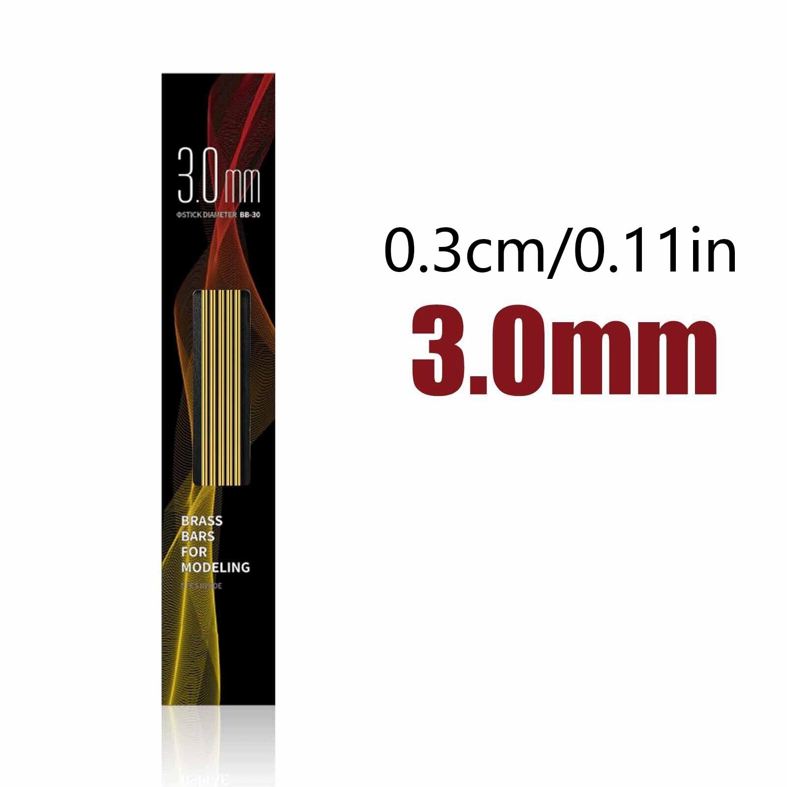 0.5mm-3.0mm Solid Brass Bars Rods Building Tool for Gundam/Military Hobby Model