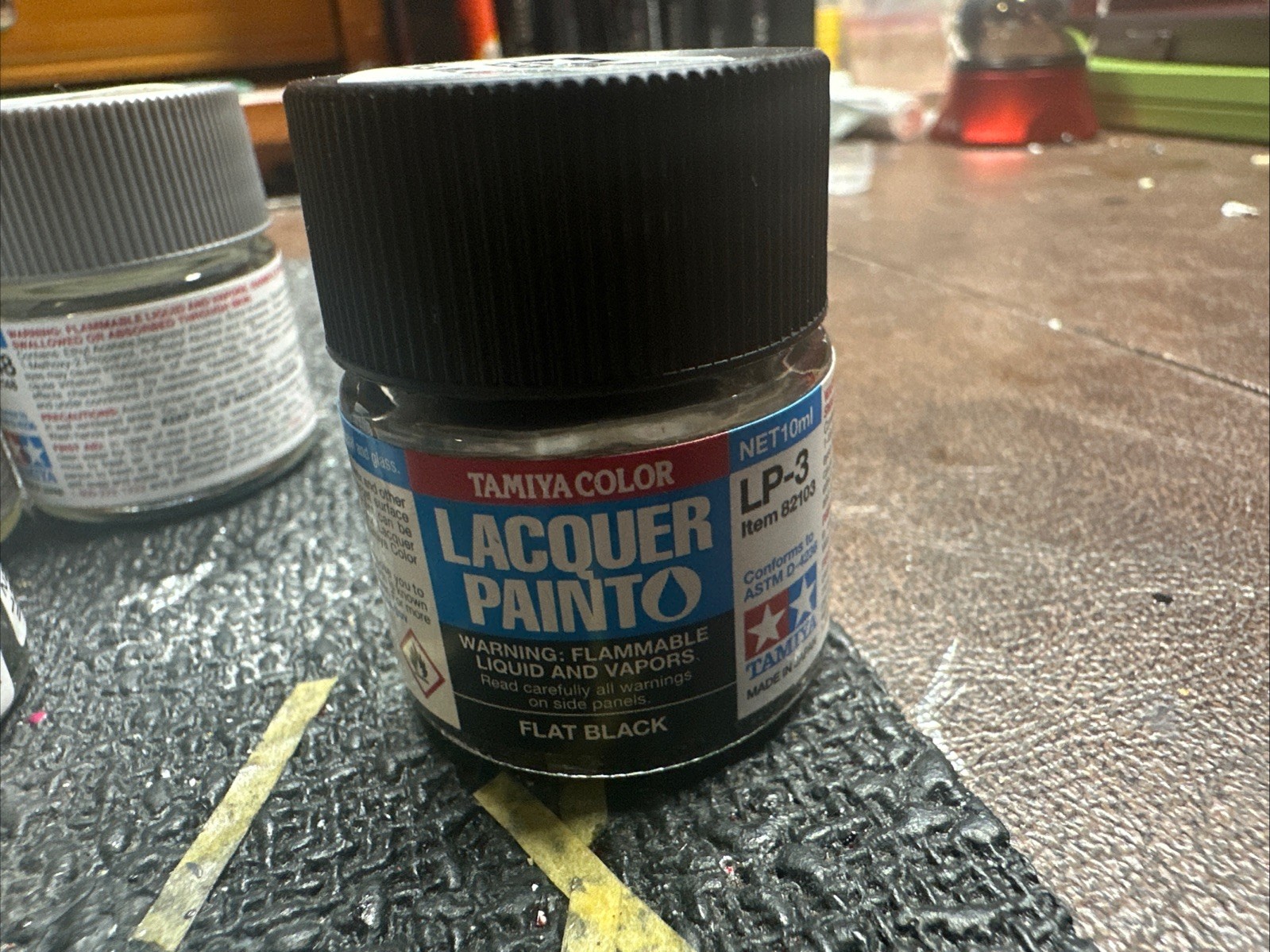 tamiya .33 oz lacquer paints Lot Of 9 Bottles : Flat Clear, Black, Flesh, Silver