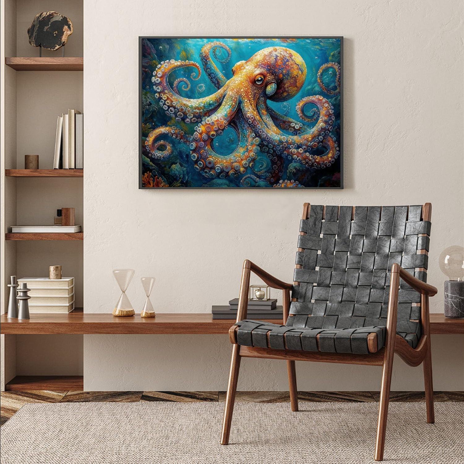 Animal Diamond Art Kits for Adults, Octopus 5D Diamond Painting Kits for Adults,