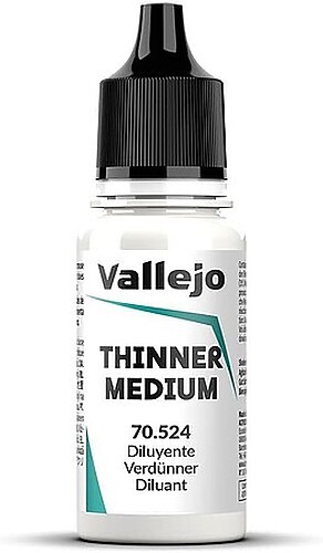 Vallejo THINNER MEDIUM 17ml – Hobby and Model Acrylic Paint – #70524