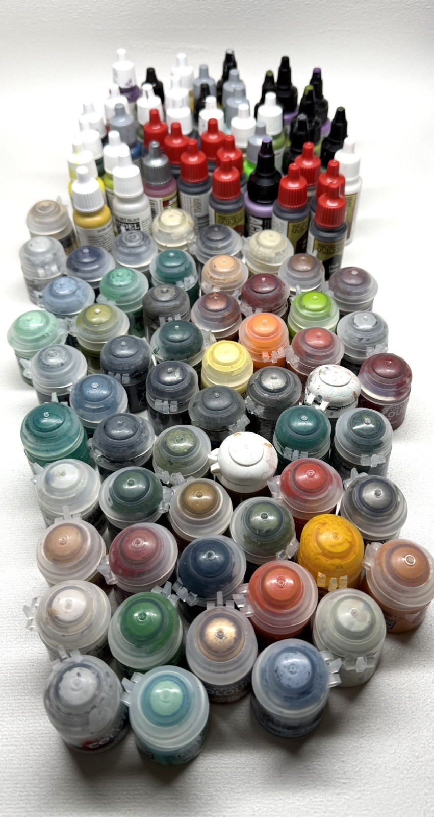 110 Miniature Paints Various Brands (Citadel, The Army Painter, Pro Acrylic)