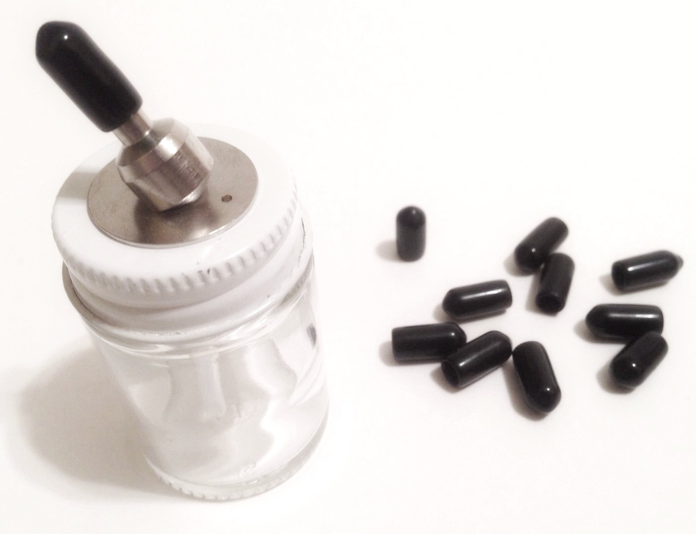 10 AIRBRUSH PaintKeepers Siphon Jar Adapter CAPS for Master Badger Paasche Iwata