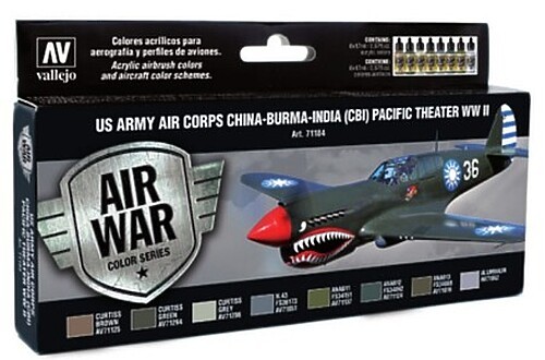 Vallejo US Army Air Corps China-Burma-India Pacific Theater Paint Set – Model
