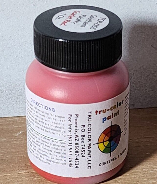 Tru Color Paint TCP-66 SOUTHERN PACIFIC Scarlet Red Model Railroad 1 oz bottle