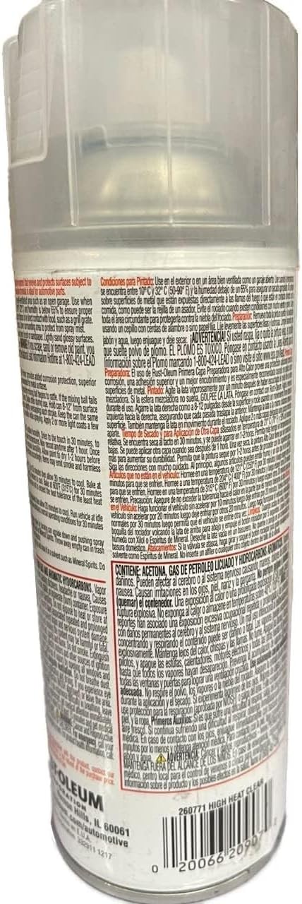 Rust-Oleum 260771 Automotive High Heat Spray 11 Ounce (Pack of 1), Clear