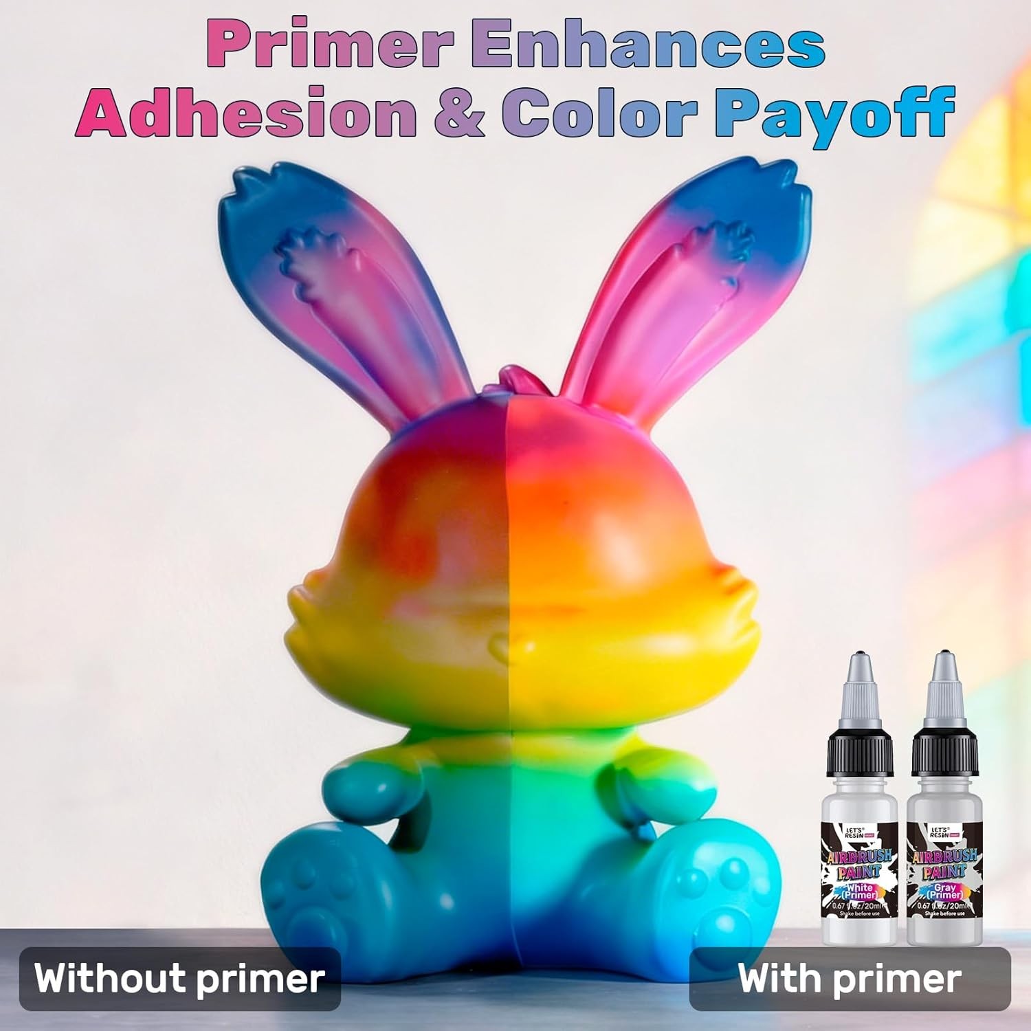 Airbrush Paint Set,42 colors with 3 Primers & 5 thinners,Water-Based Opaque &