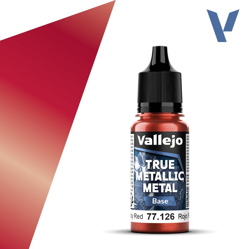 Vallejo True Metallic 77.126 Ruby Red (Base) 18ml