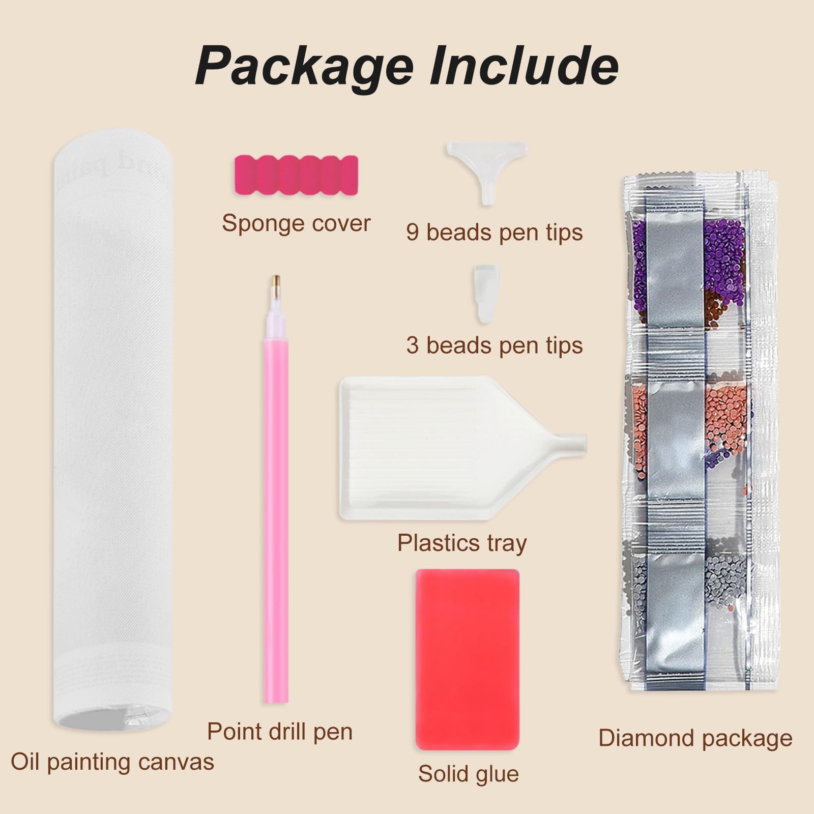 Deer Diamond Art, Diamond Painting Kit for Adults American Flag Gem Art Kit, 5D