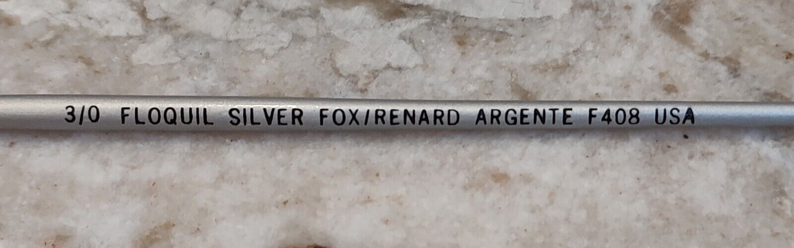 FLOQUIL PAINT BRUSH – 3/0 F408 SILVER FOX – MADE IN THE USA