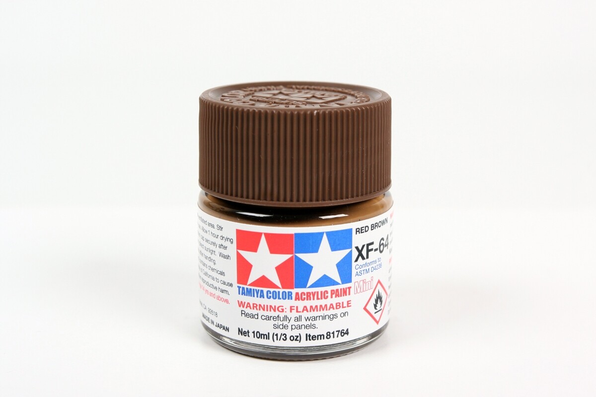 Tamiya81764 Acrylic Mini XF64 Red Brown Paint (10ml)