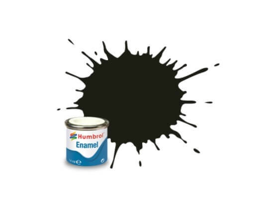 Humbrol 14ml Dark Green Satin Enamel Paint