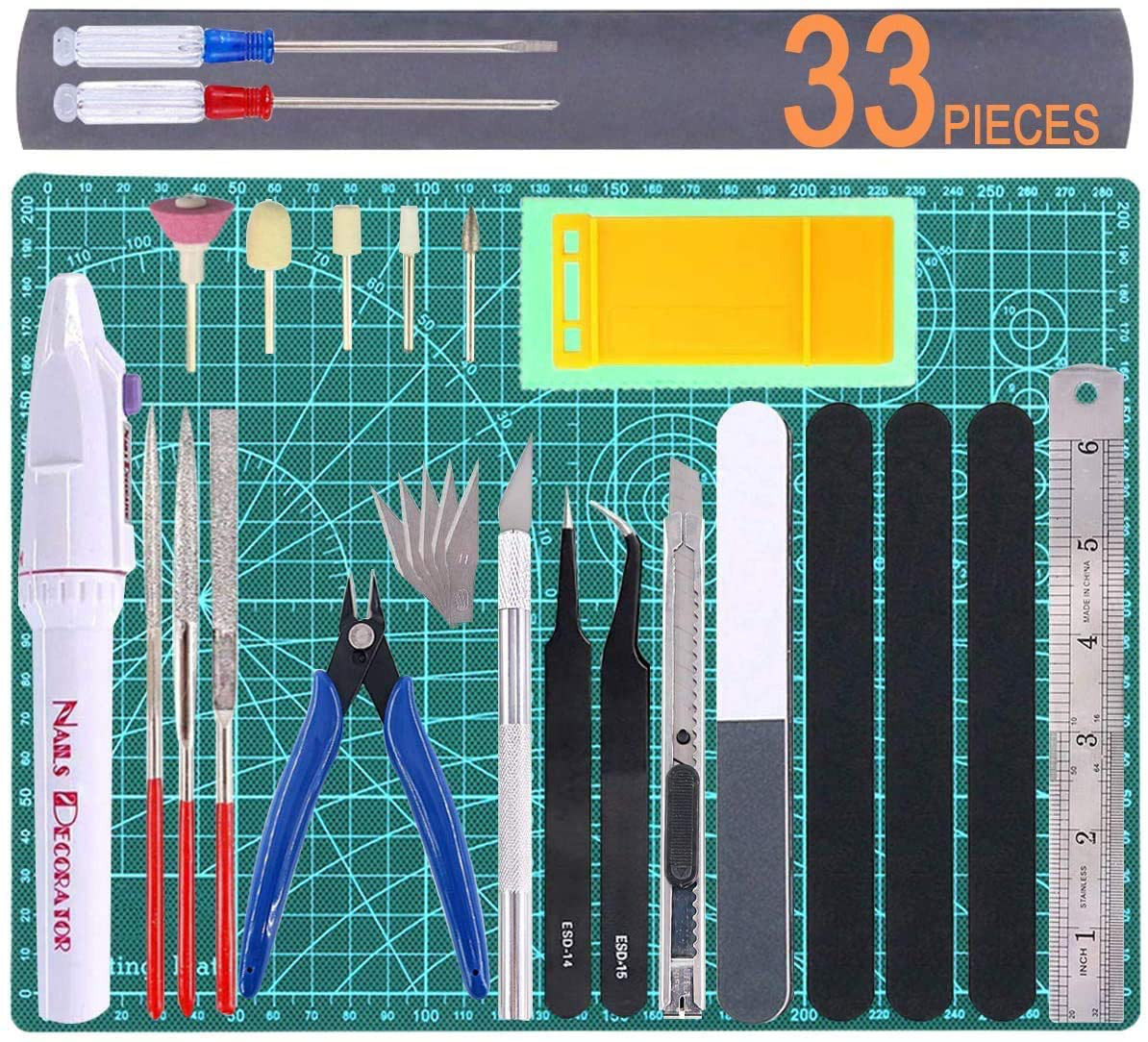 Lnsda Gundam Model Tool Kit Gunpla Tools Set Modeler Basic Tool Craft Set 33Pc