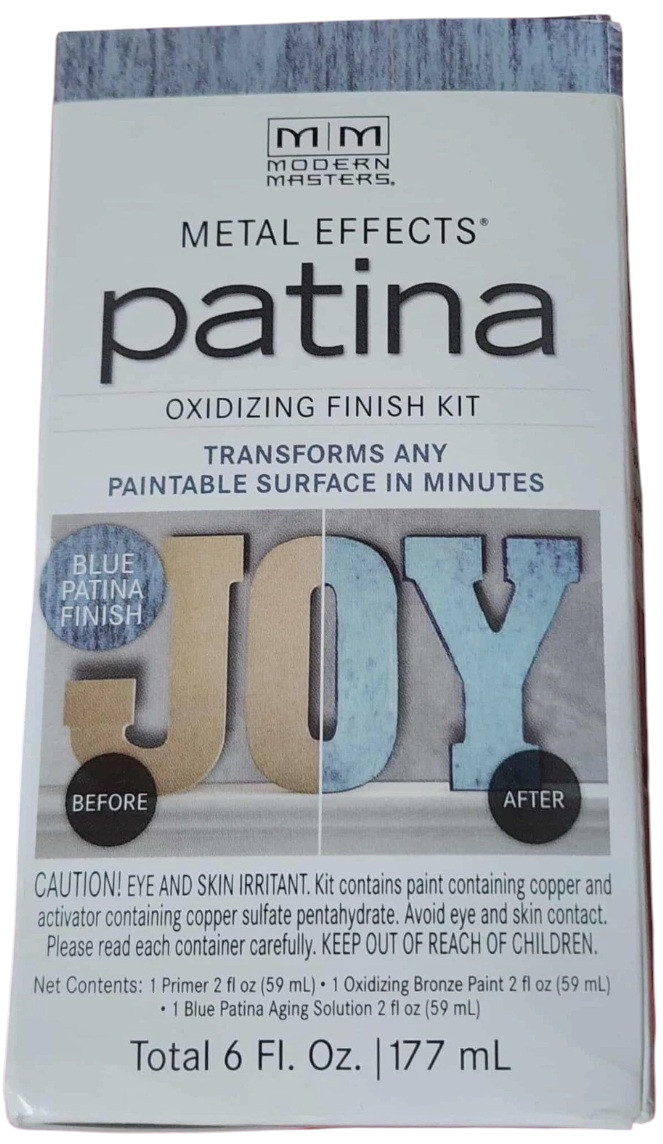 2 Modern Masters Metal Effects Patina Kit Blue New 306291 For Crafts Painting