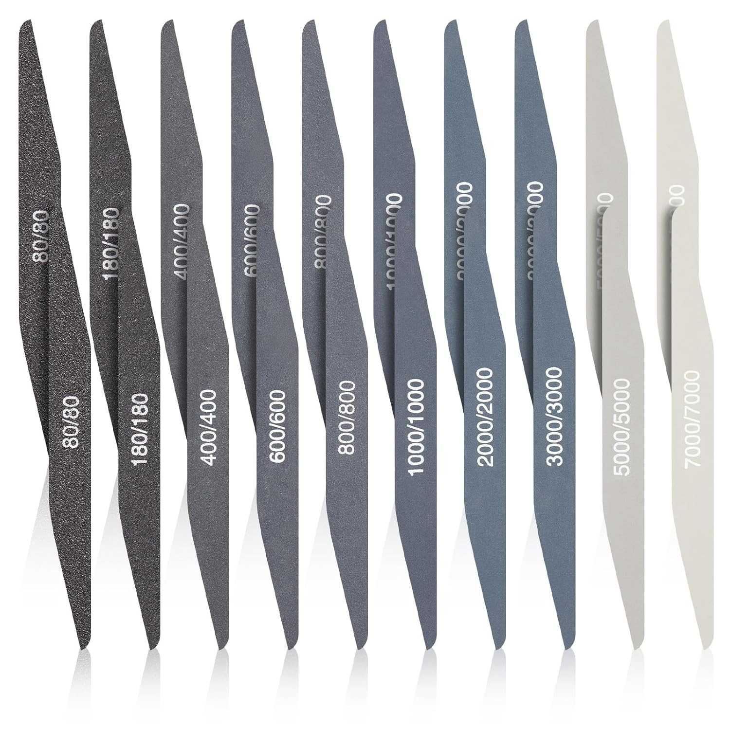 20 Pcs Sanding Sticks for Plastic Models Polishing Sticks Assorted Metal and Woo