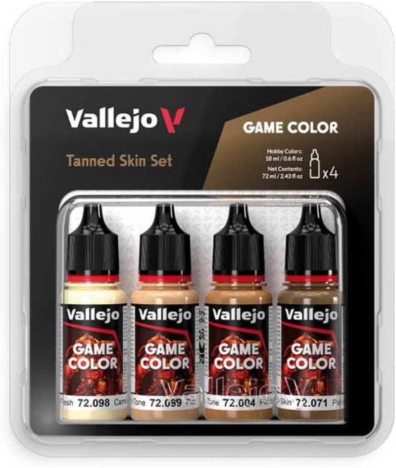 – Tanned Skin Color Set | Game Color | Contains 4 Bottles X 18 Ml (0.60 Fl.Oz.)