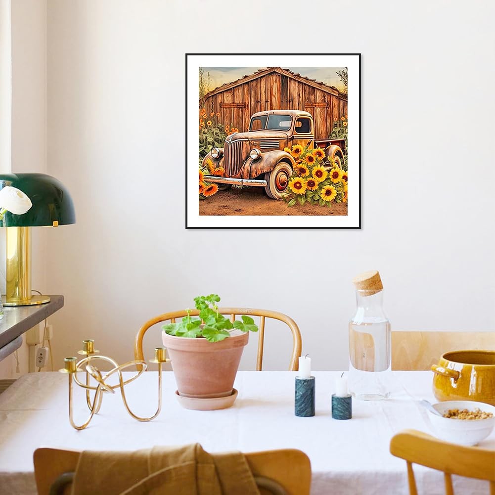 Anuver Truck Diamond Painting Kits for 12 inches x 12 inches, Multicolor