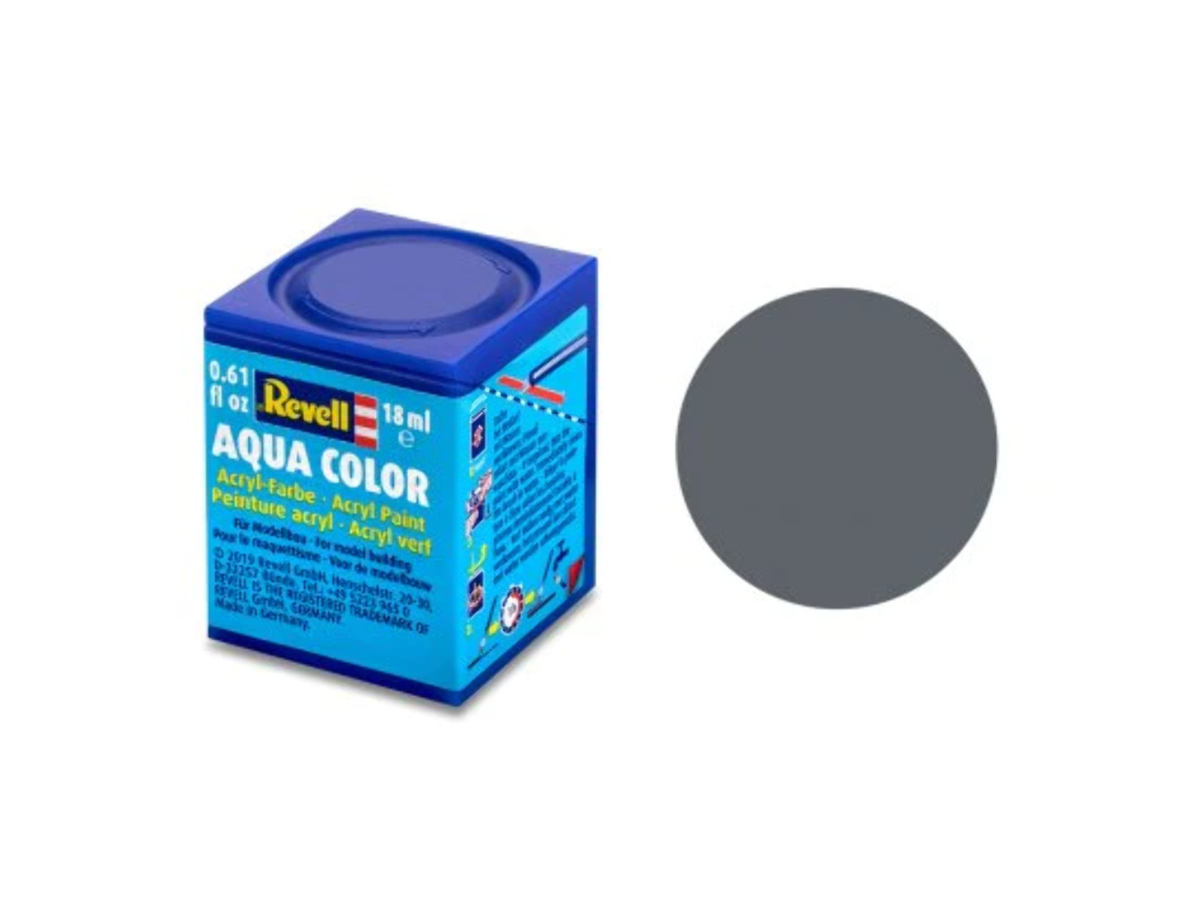 Revell 36174 18ml Bottle Acrylic Aqua Color Paint – USAF Gunship-Grey Matte