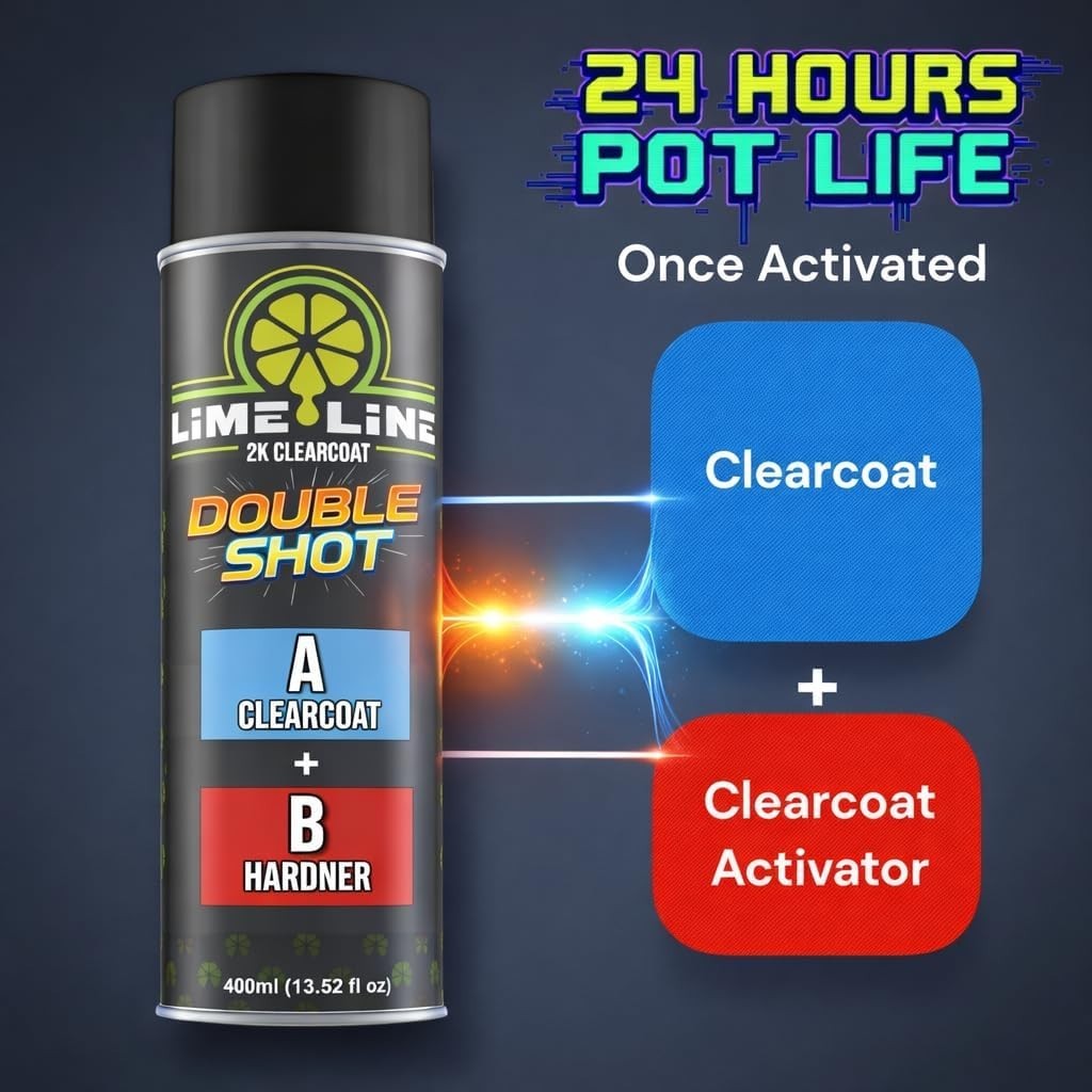High Gloss 2K Clearcoat Spray/Aerosol Can Automotive 2 Part Professional Fini…