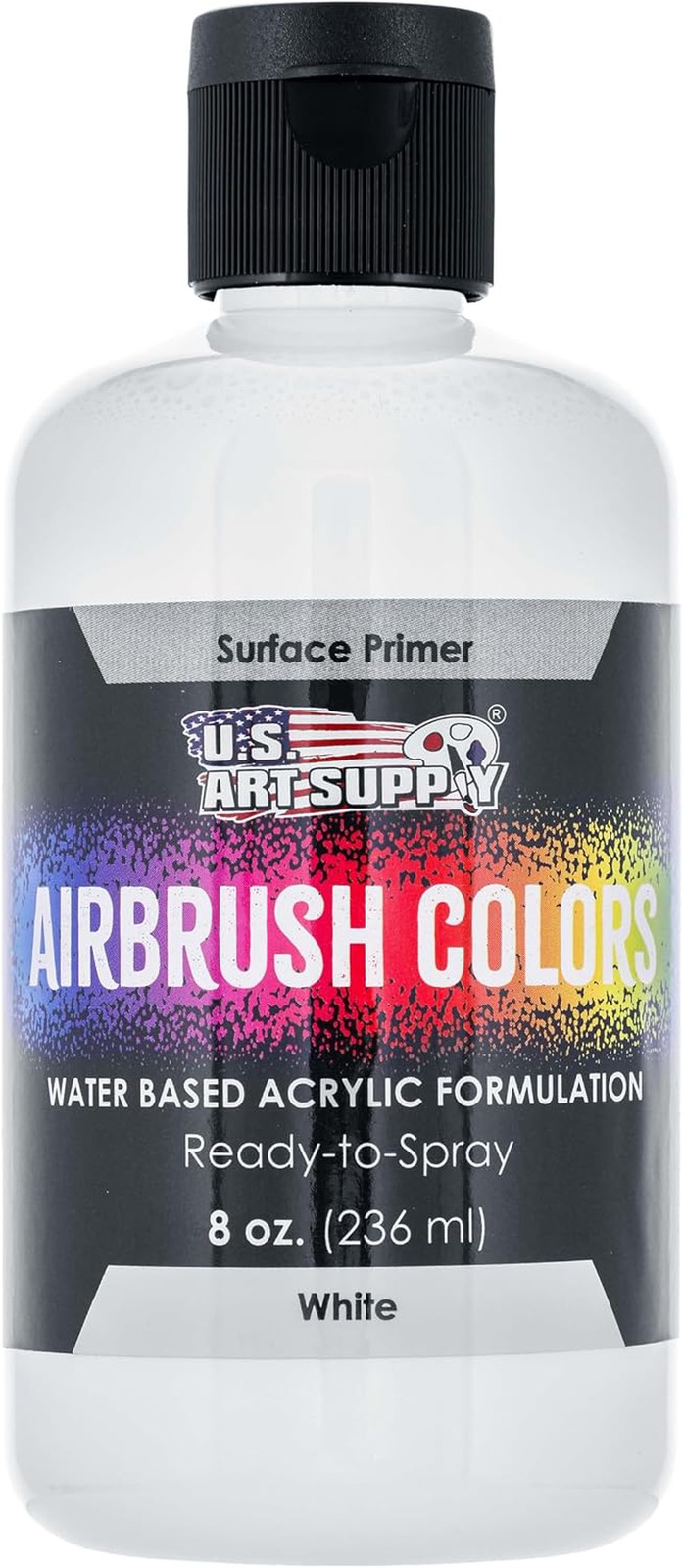 White Surface Primer Airbrush Paint, 8 Oz – Acrylic Primer Paint, Ready-To-Spra