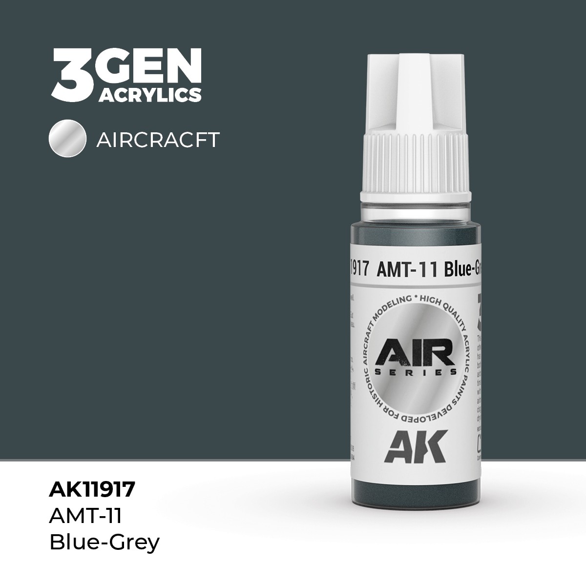 AMT-11 Blue-Grey Acrylic Paint – High Pigmentation for Models & Miniatures