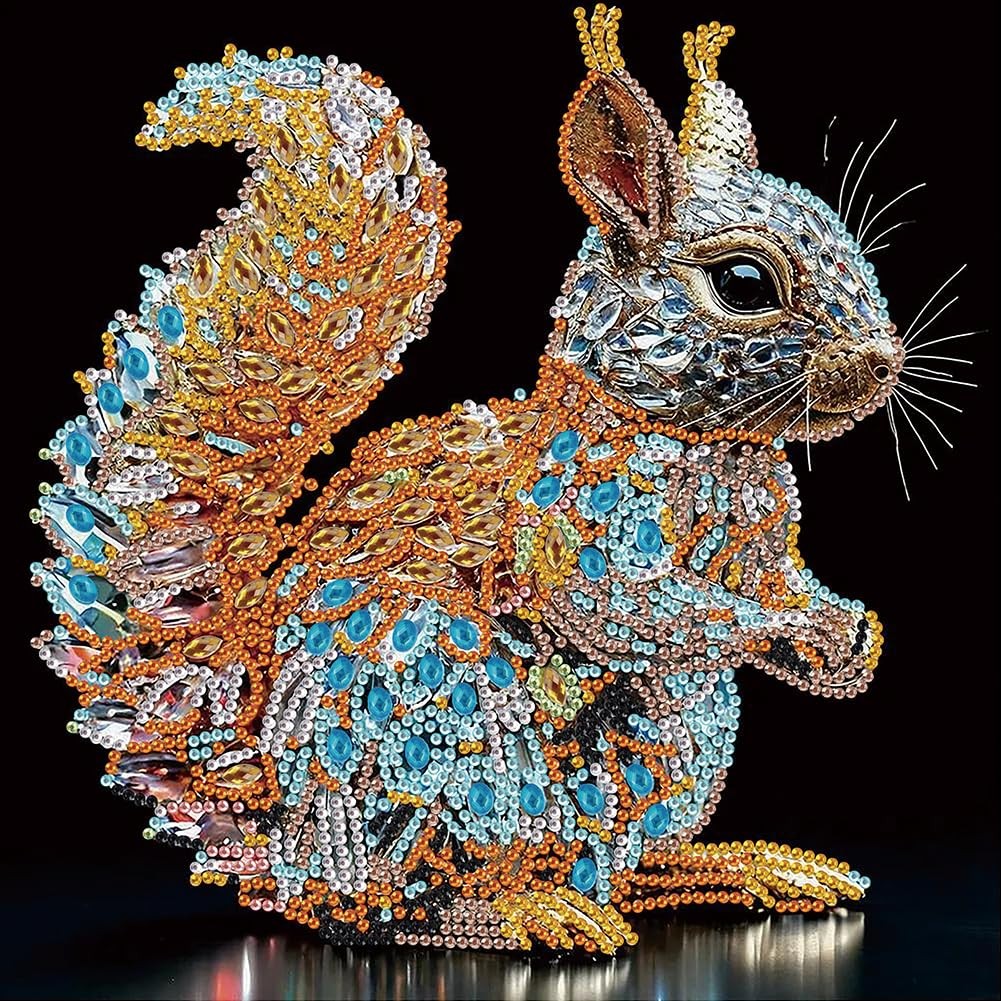 Squirrel Diamond Painting Kit for Adults 12 x 12 Inch 5D DIY