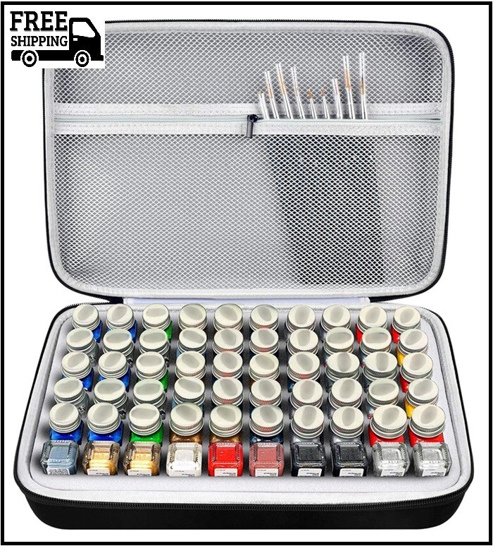 Model Paint Storage Case Compatible with Testors Paint Set, Paints Organizer Car