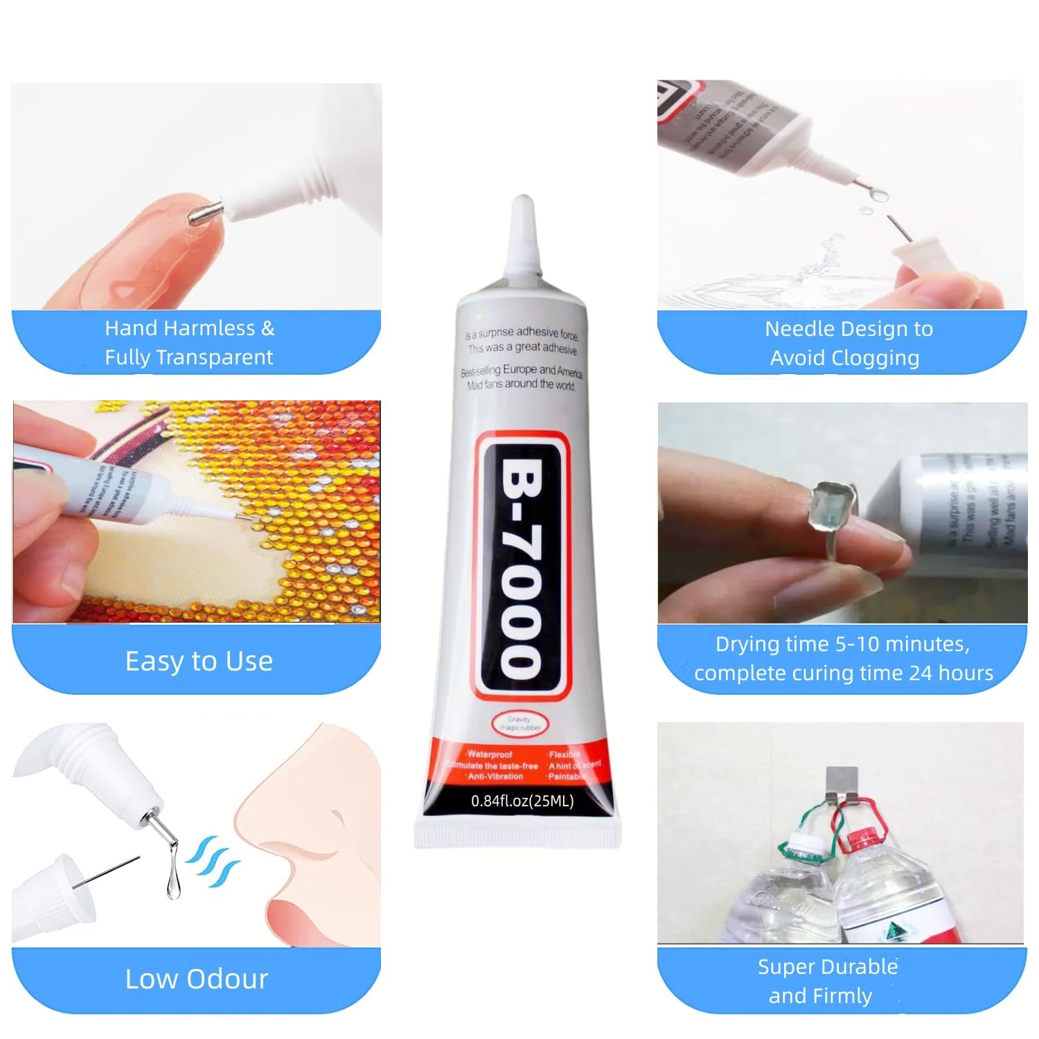LUONILAYOR B7000 Adhesive MultiFunction Glues,Super Glue Suitable for Phone S…