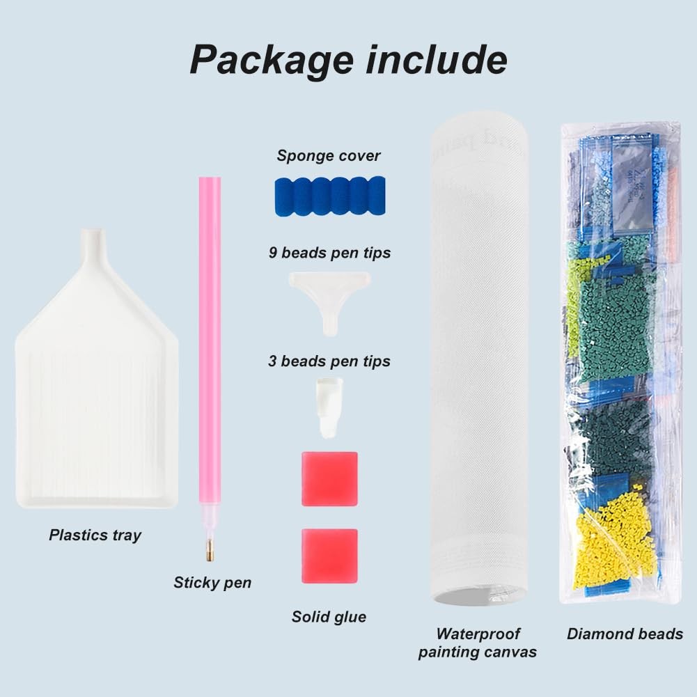 Sunflower Diamond Painting Kits for Adults, Landscape 5D Full Drill Diamond Art,