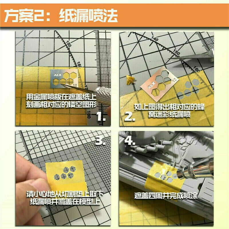 1/35 1/100 Military Vehicle/Tank Forest Camouflage Stencil Template Spray Tools