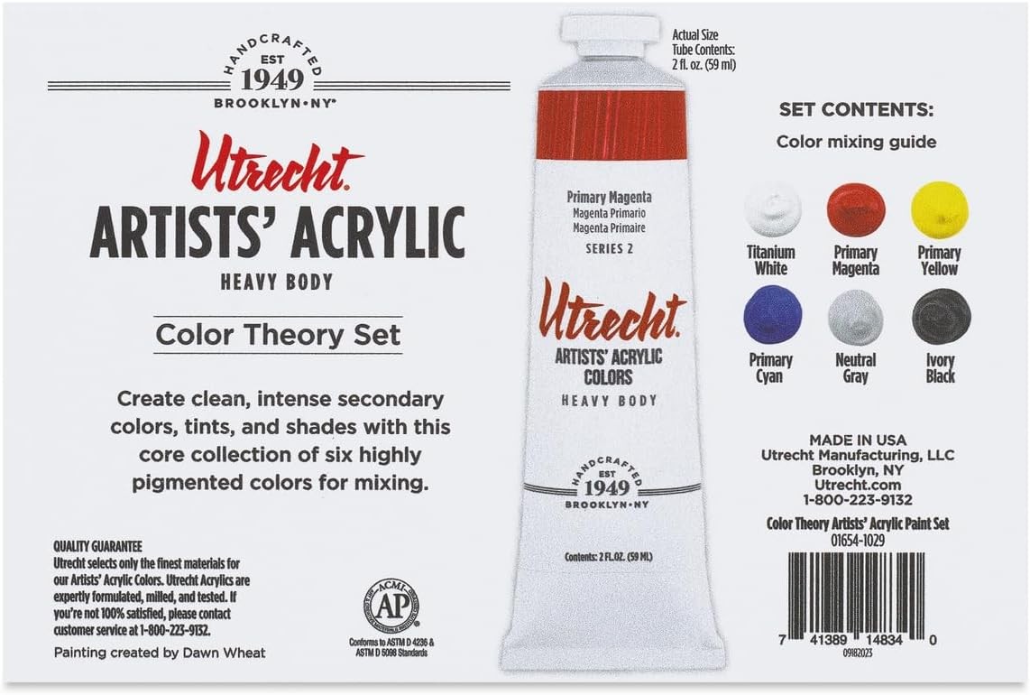 Artists’ Acrylic Paints – Set of 6, Color Theory, 59 ml