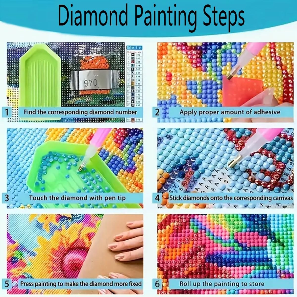 Diamond Art Painting Kits for Adults Beginners, DIY Diamond Painting Kits for Fl