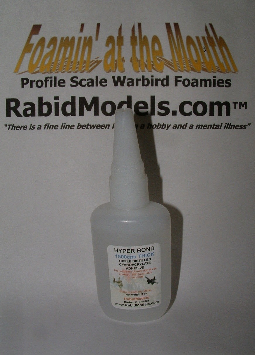 2oz THICK HYPERBOND CA SUPER GLUE w/pin cap Cyanoacrylate SHIPPING INCLUDED!