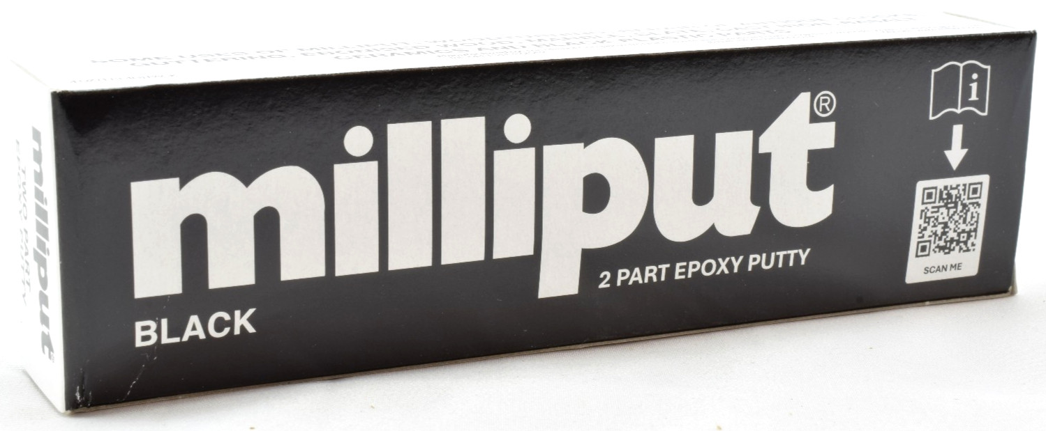 Milliput Black 4oz/113g 2 Part Modeling Sculpting Epoxy Putty Bar