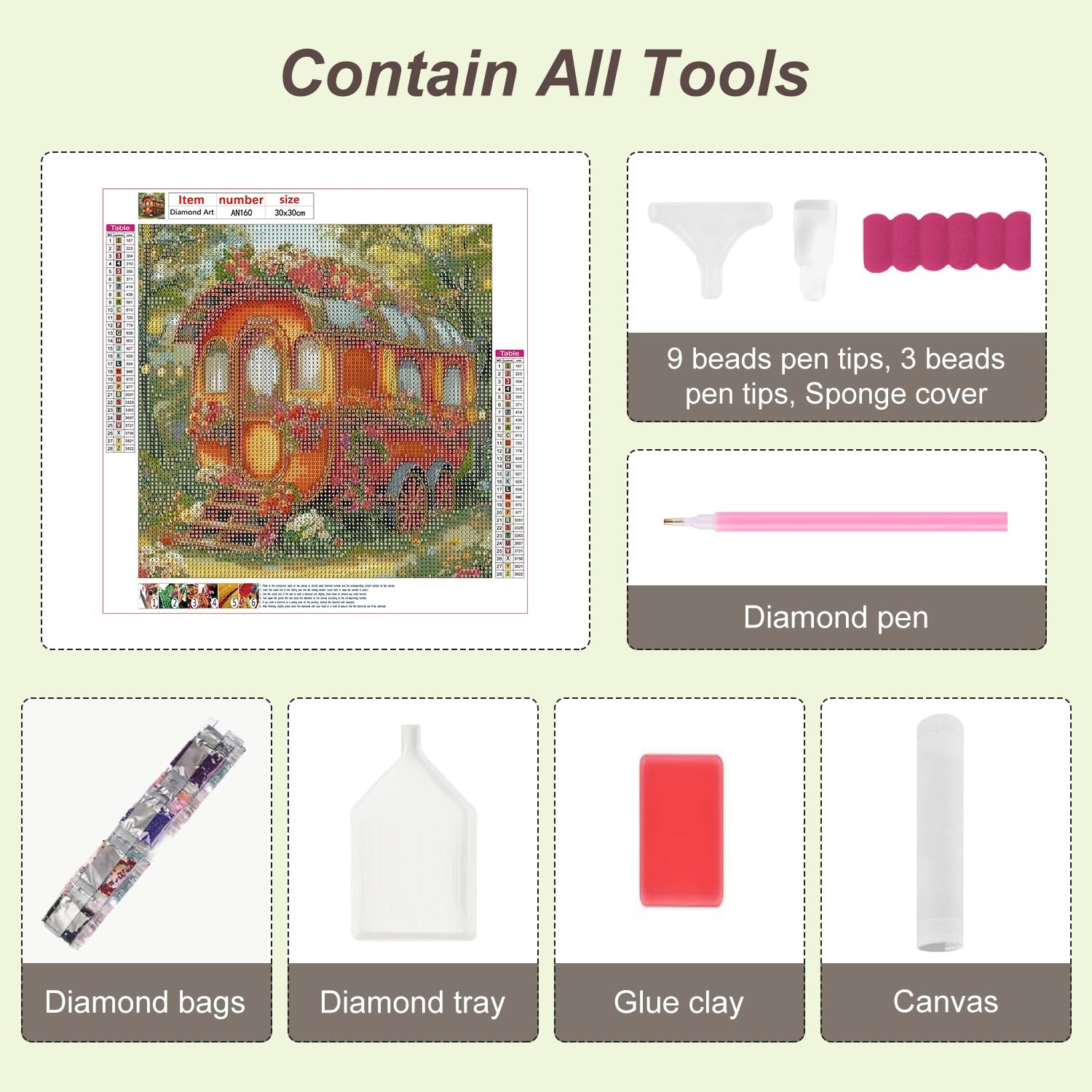 Anuver Diamond Art Kits for Adults, Car Full Drill Multicolor